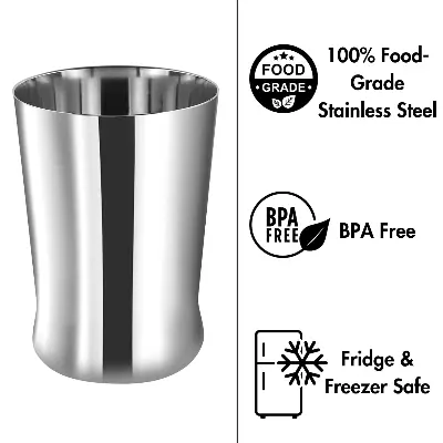 Picture of Premium Stainless Steel Water Glasses – Set of 6, 290ml, Mirror Polish for Water & Juice