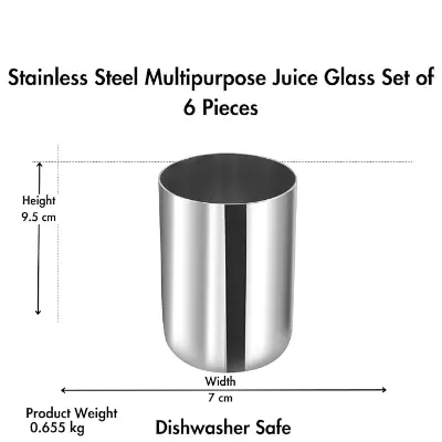 Picture of Stainless Steel Drinking Glass Set – 4/6 Pcs, 290ml, Mirror Polish, Food-Grade & Scratch-Resistant