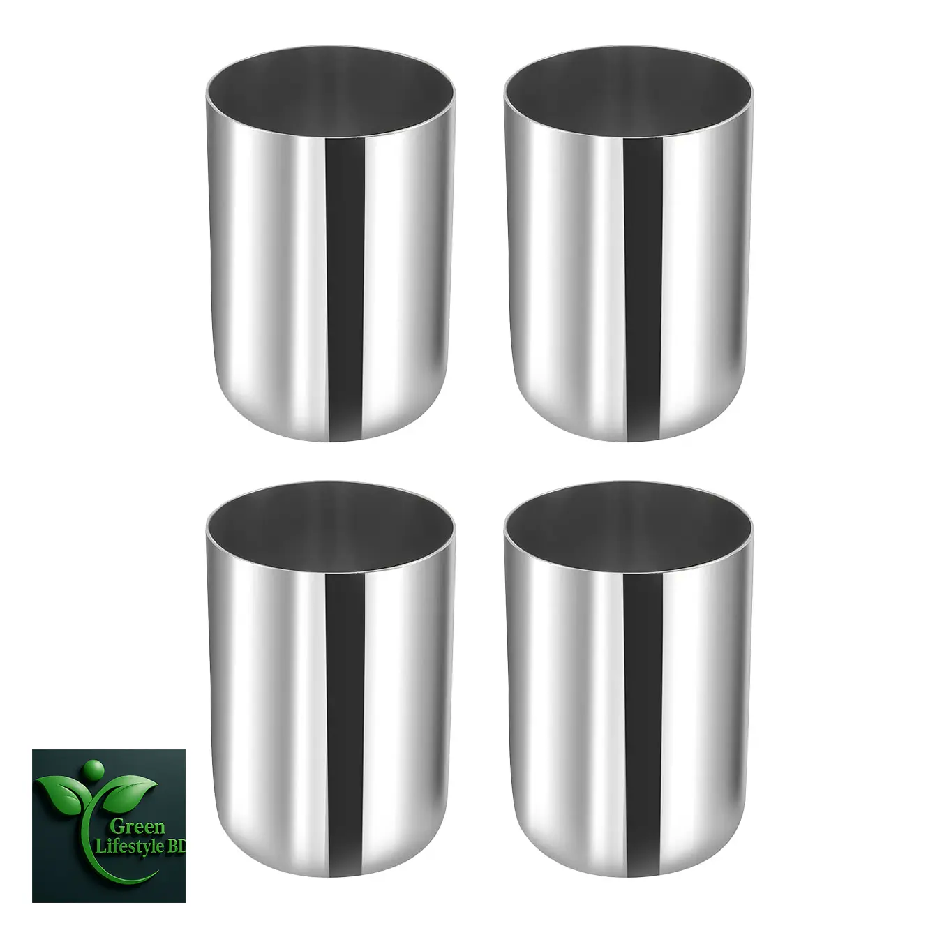 Picture of Stainless Steel Drinking Glass Set – 4/6 Pcs, 290ml, Mirror Polish, Food-Grade & Scratch-Resistant