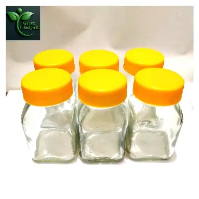 Picture of 6/12 Pcs Clear Glass Jar Set – 100ml Kitchen Storage Containers with New Cap, Perfect for Spices & Snacks