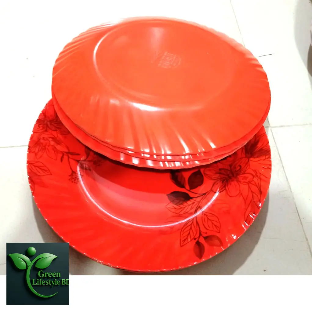 Picture of Premium 4/6-Piece Melamine Dinner Plate Set – 11 Inch Big Size Plates for Home, Kitchen & Restaurant Dining