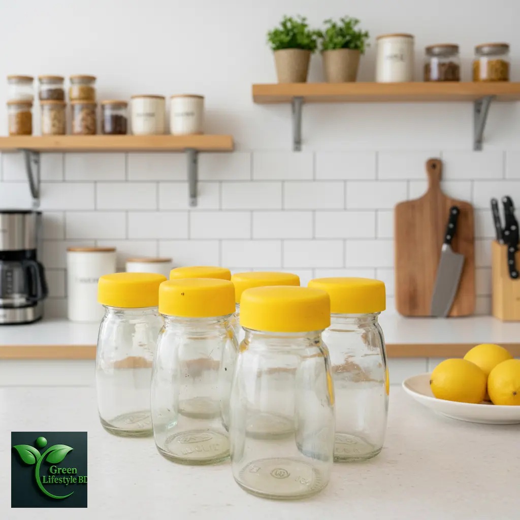 Picture of 6/12 Pcs 120ml Glass Jar Set – Premium Glass Containers with New Cap for Kitchen & Dining Storage