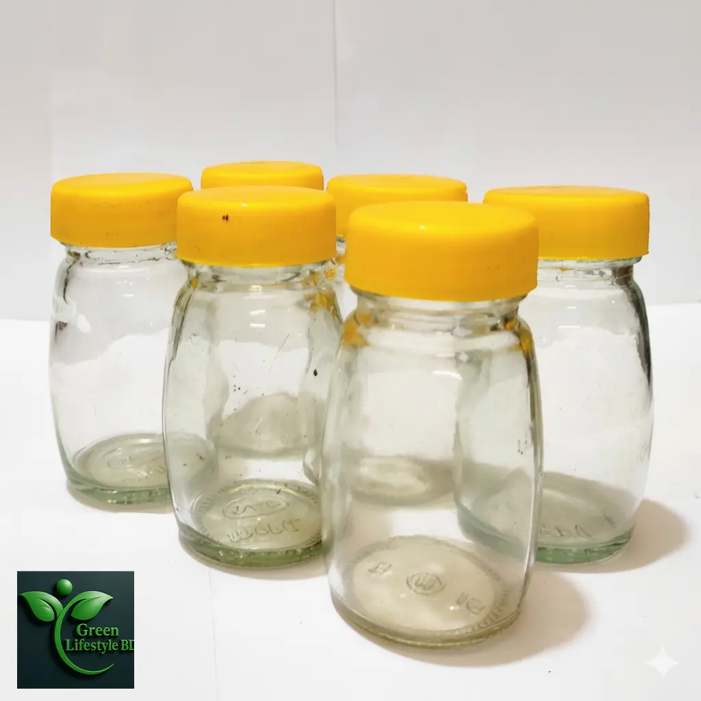 Picture of 6/12 Pcs 120ml Glass Jar Set – Premium Glass Containers with New Cap for Kitchen & Dining Storage