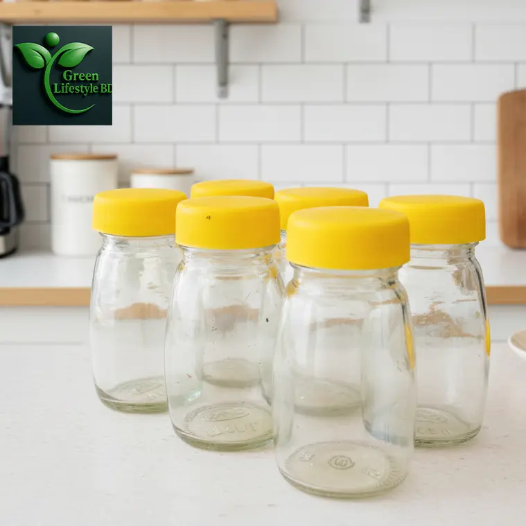 Picture of 120ml Glass Jar Set of 6 – High-Quality Glassware Food Containers with Lids for Kitchen Use