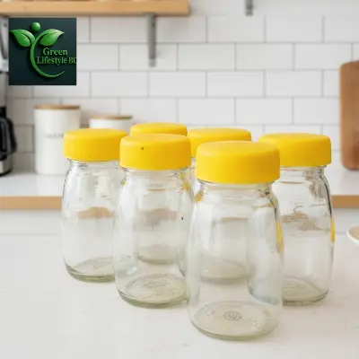 Picture of 120ml Glass Jar Set of 6 – High-Quality Glassware Food Containers with Lids for Kitchen Use