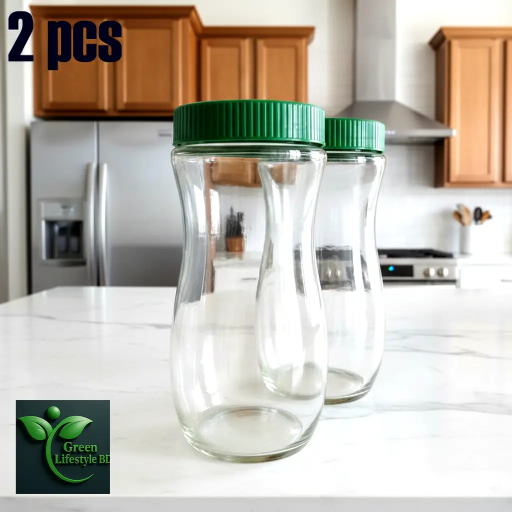 Picture of 1000ml Transparent Glass Jar Set – Premium Glass & Food Container (2/3/4 Pcs) for Kitchen Storage