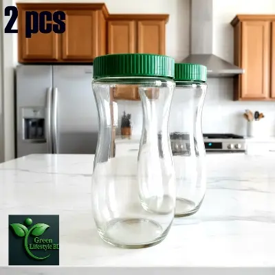 Picture of 1000ml Transparent Glass Jar Set – Premium Glass & Food Container (2/3/4 Pcs) for Kitchen Storage