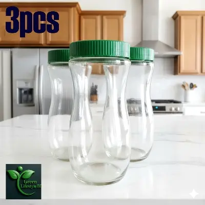 Picture of High-Quality 1000ml Glass Jar – 2/3/4 Pcs Glassware Food Storage Containers for Home & Office
