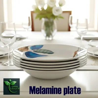 Picture of 9.5 Inch Melamine Dinner Plate Set – 4 or 6 Pcs Premium Quality Plates for Dining & Serving