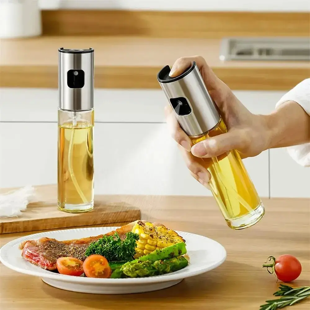 Picture of Glass Oil Spray Bottle – Kitchen Oil Sprayer for Air Fryer, Olive & Edible Oil Cooking Use(1/2 pcs)