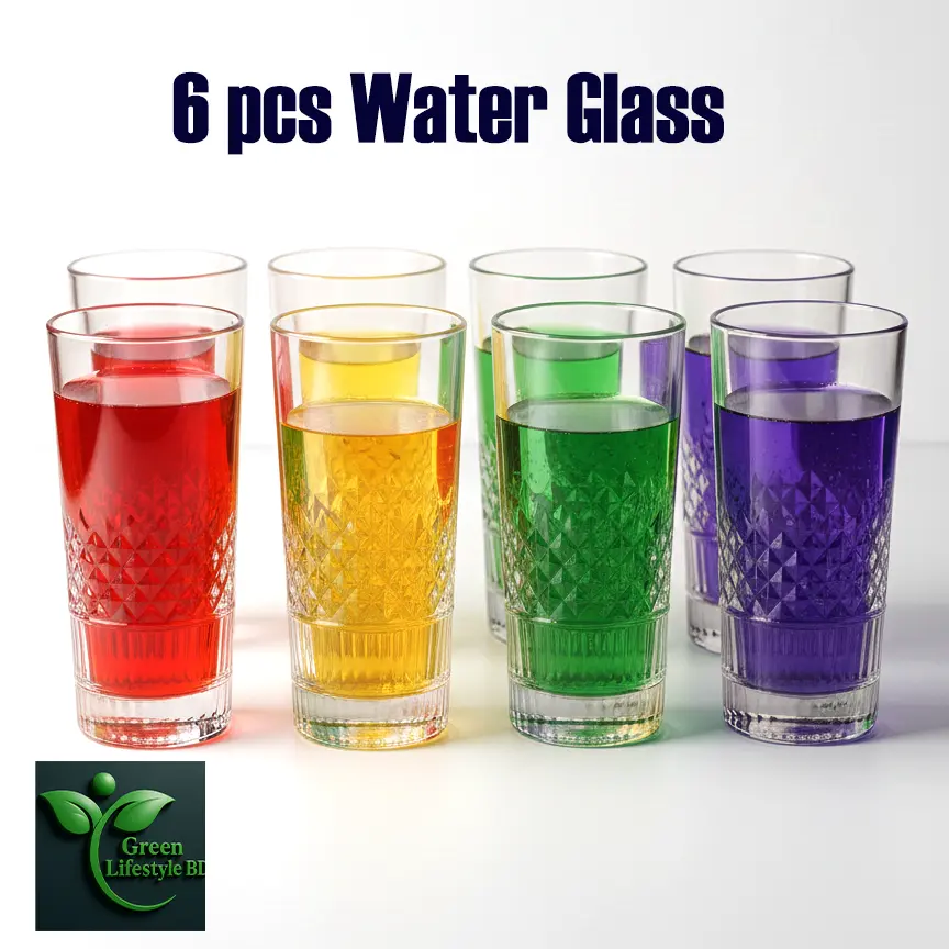 Picture of Everyday Glassware Set – 6 Pcs Heavy Tall Water Glasses for Kitchen & Dining Use (N205T) - 6 Pcs Glass