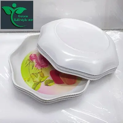 Picture of Melamine Plate Set – New Style 6 Pcs Elegant & Durable Dining Tableware - White