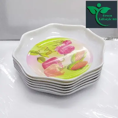 Picture of Melamine Plate Set – New Style 6 Pcs Elegant & Durable Dining Tableware - White