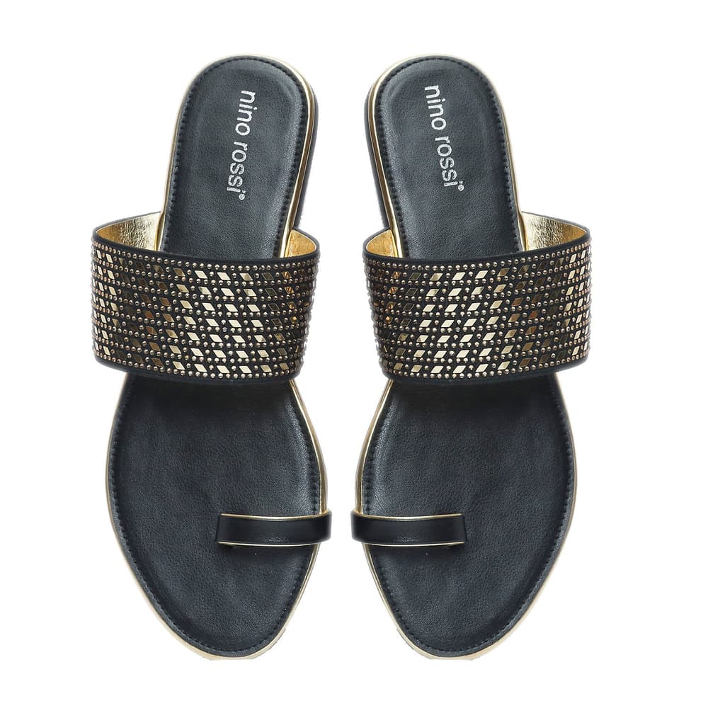 Picture of Nino Rossi Women's Flat Sandal Black