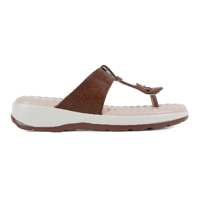 Picture of Nino Rossi Women's Toe Post Sandal Brown