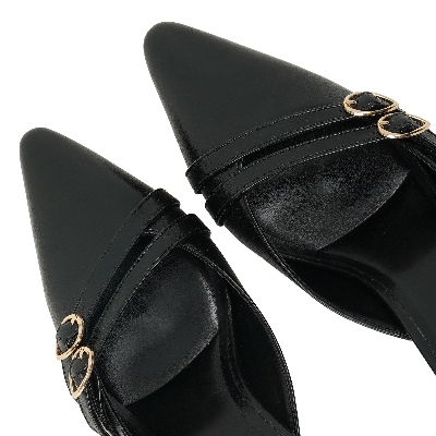 Picture of Moochie Women's Mid Heel Sandal Black