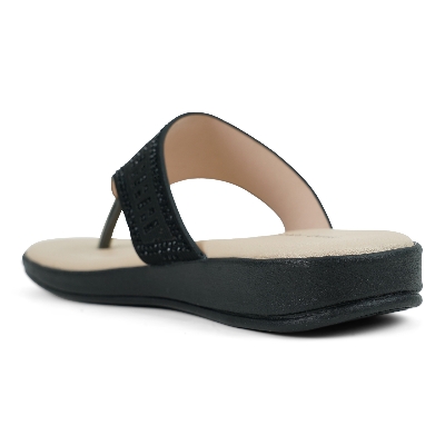 Picture of Nino Rossi Women's Thong Sandal Black