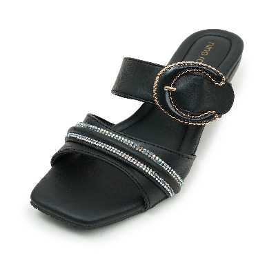 Picture of Nino Rossi Mid Heel Sandal Black