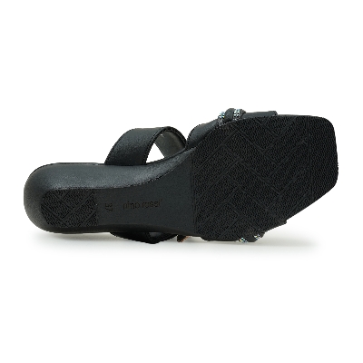 Picture of Nino Rossi Mid Heel Sandal Black