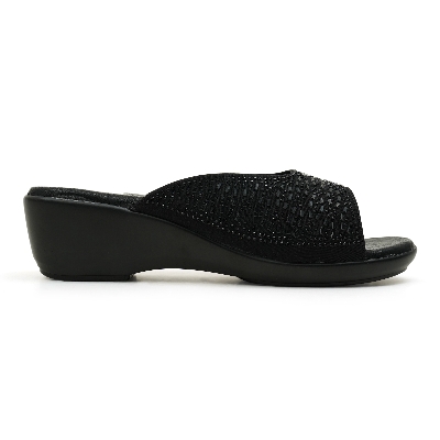 Picture of Nino Rossi Mid Heel Sandal Black