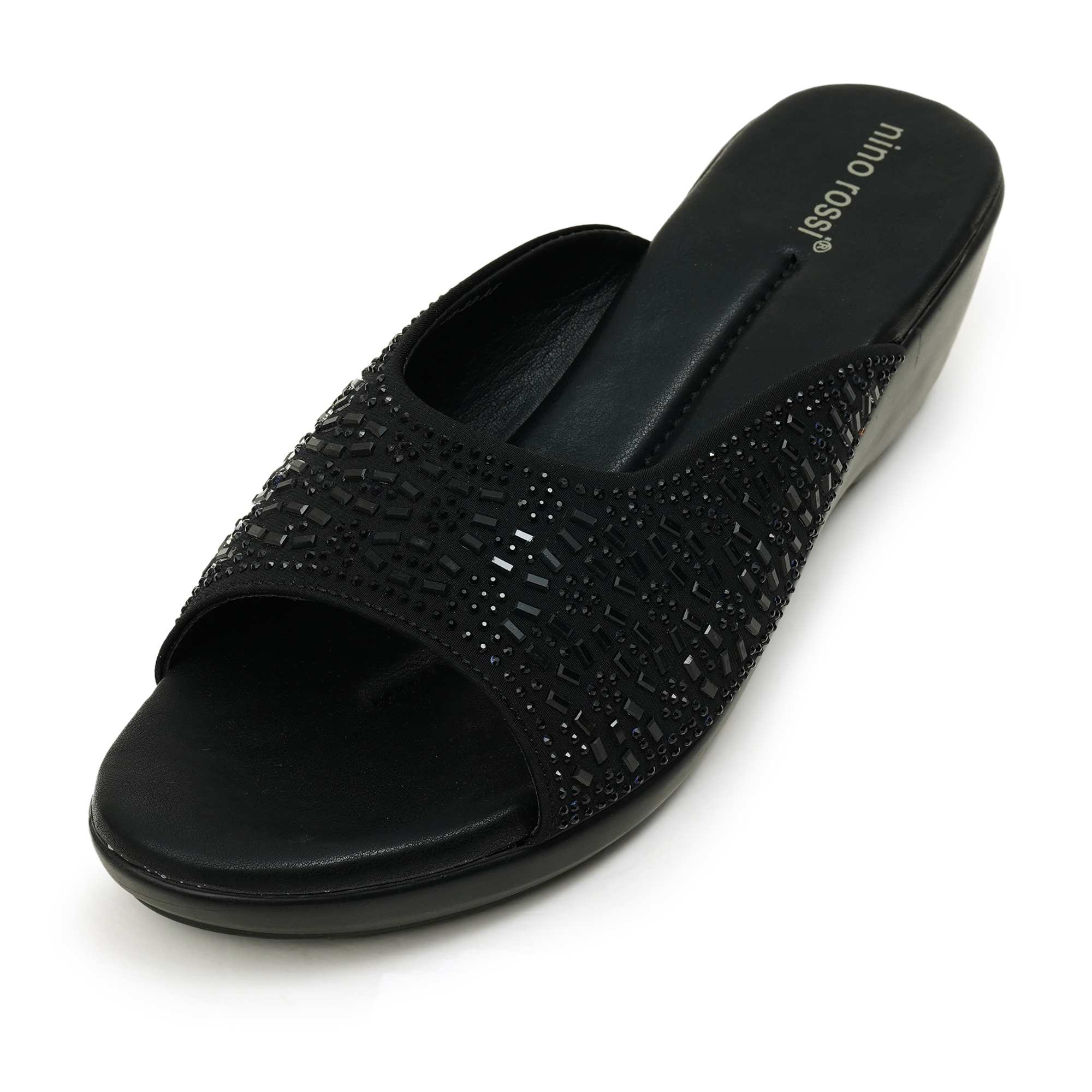 Picture of Nino Rossi Mid Heel Sandal Black