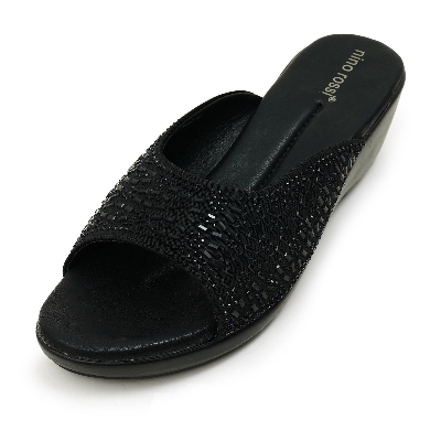 Picture of Nino Rossi Mid Heel Sandal Black