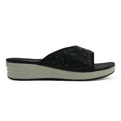 Picture of Nino Rossi Women's Mid Heel Sandal Black
