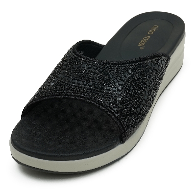 Picture of Nino Rossi Women's Mid Heel Sandal Black