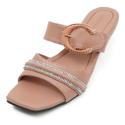 Picture of Nino Rossi Mid Heel Sandal Peach
