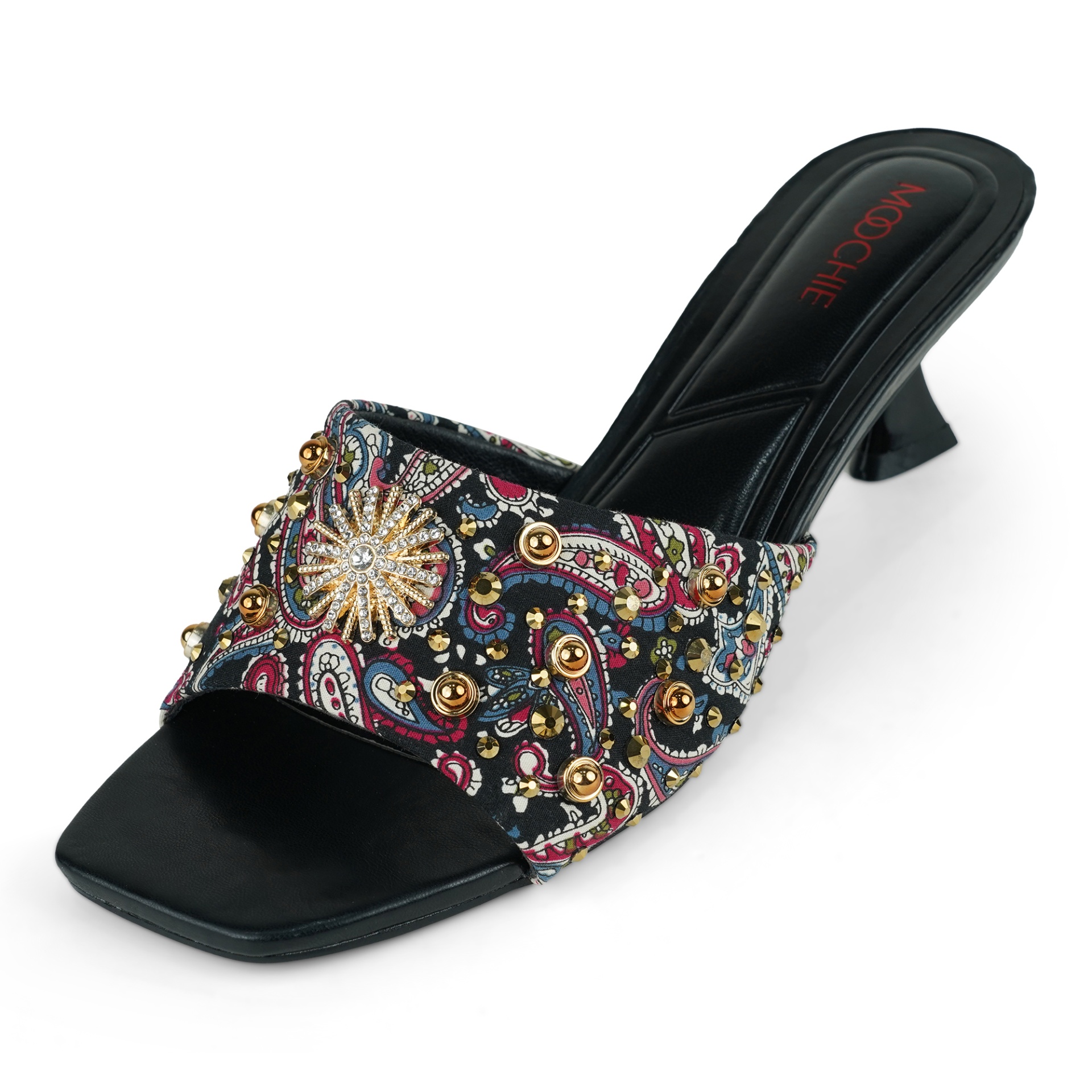 Picture of Moochie Women's Mid Heel Sandal Black