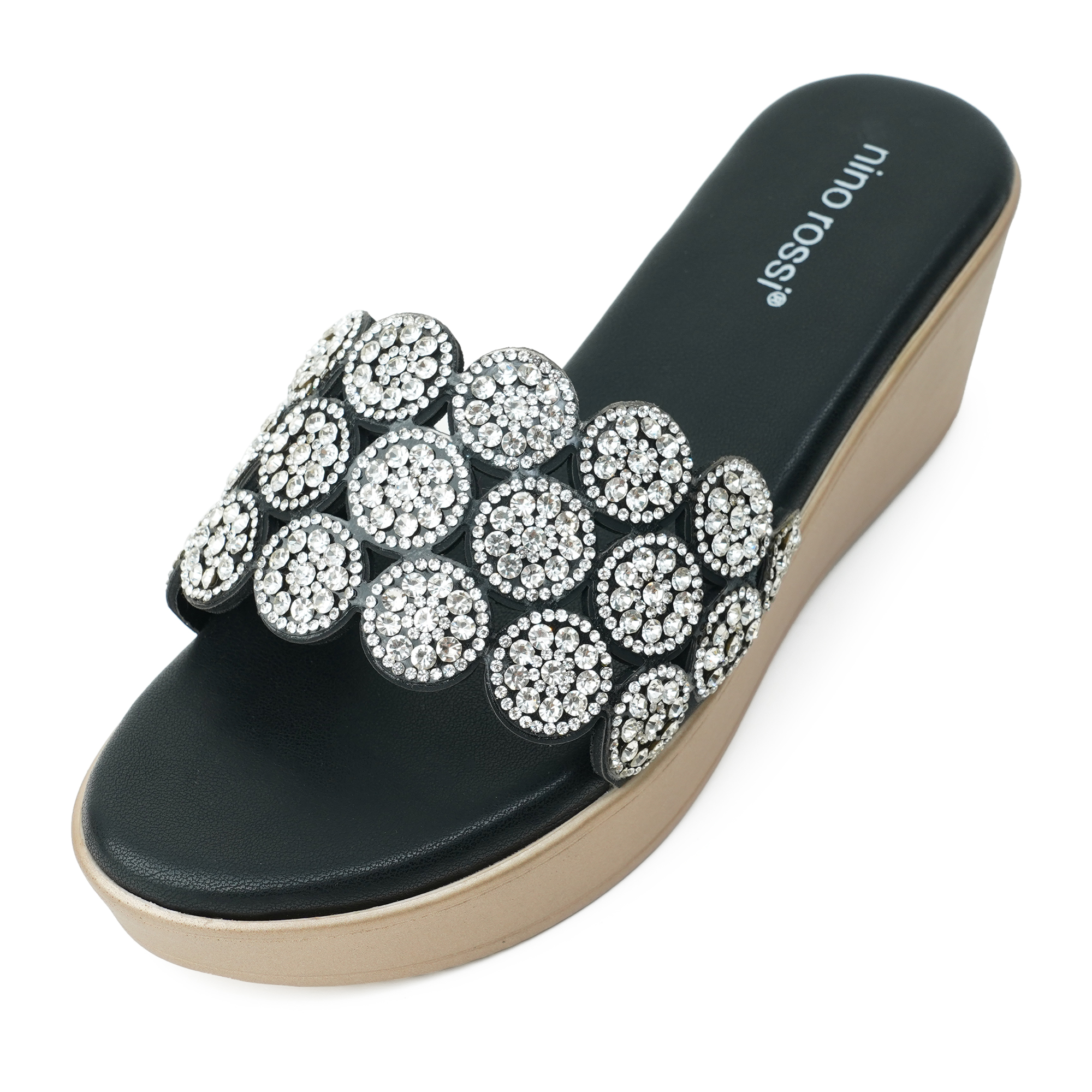 Picture of Nino Rossi Women's Mid Heel Sandal Black