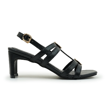 Picture of Moochie Women's Ankle Strap Heel Black