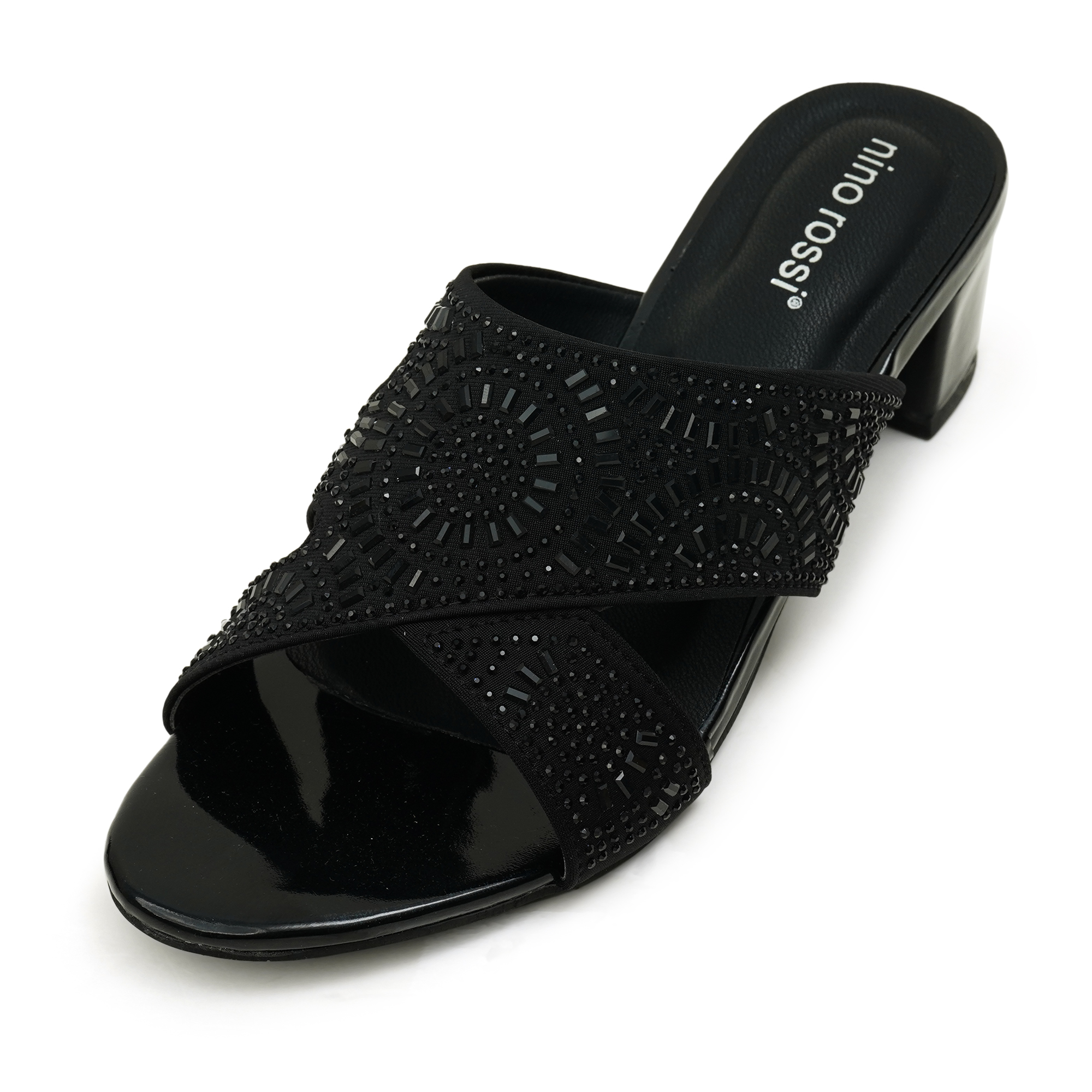 Picture of Nino Rossi Women's Block Heel Sandal Black