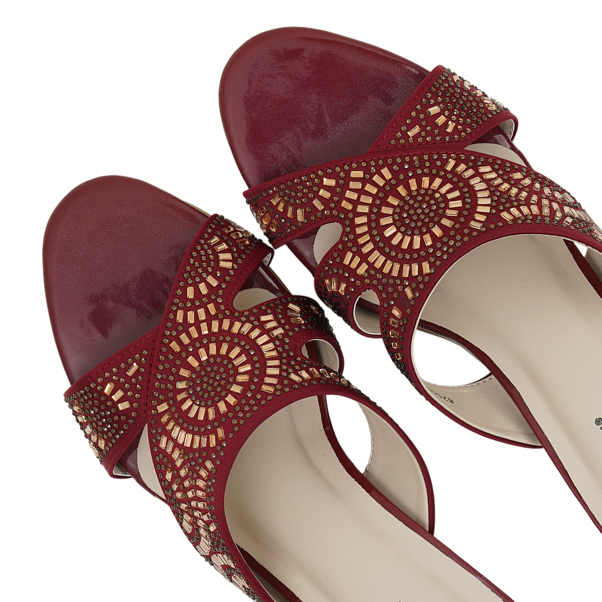 Picture of Nino Rossi Women's Block Heel Sandal Maroon