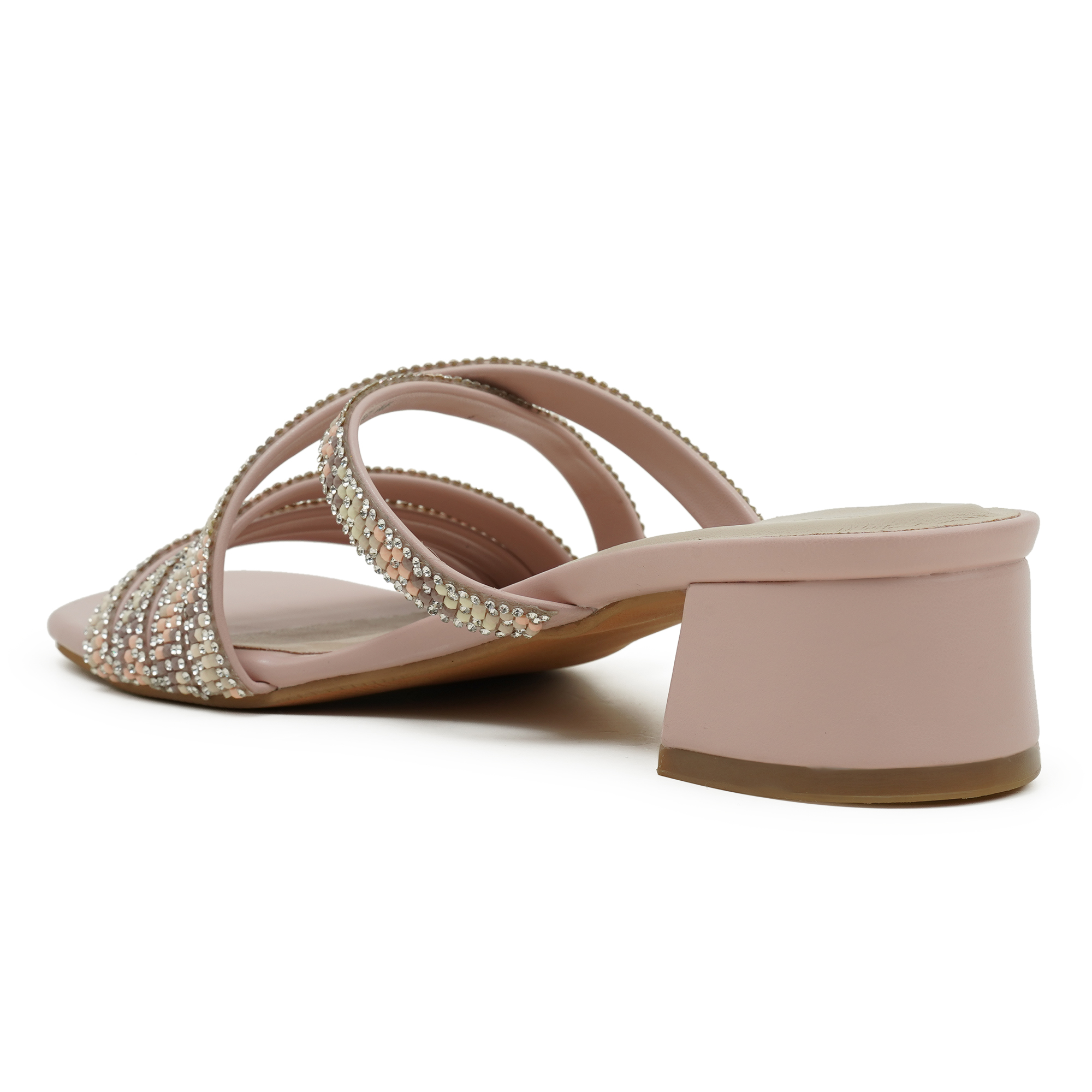 Picture of Nino Rossi Women’s Open Block High Heel Baby Pink