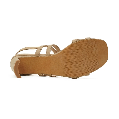 Picture of Moochie Women's Ankle Strap Heel Beige