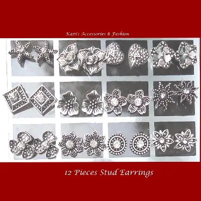 Picture of Exclusive Design Necklace for girls 12 pc set - Silver