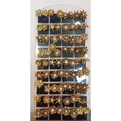 Picture of Fashion Ear Ring for women-  6 jora / 12 pc - Gold