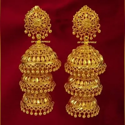 Picture of New style ear ring for girls - Gold