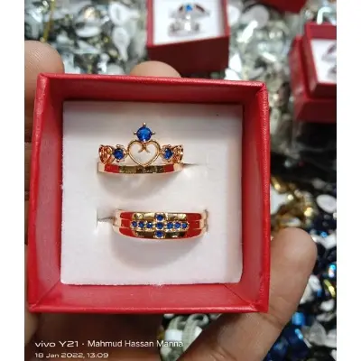 Picture of Exclusive new style fashion couple  ring - free size - Gold