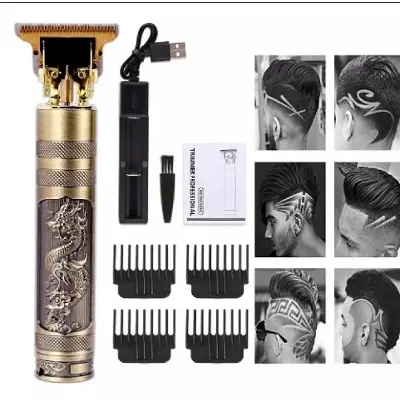 Picture of Vintage T9 Hair Cutting Machine Hair Trimmer Electric Hair Clippers Shaver Beard Trimmer Men Hair Cutting T Style Machine Rechargeable Hair Trimmer - Gold