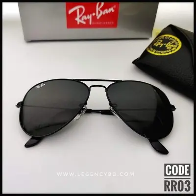 Picture of Exclusive  Quality full metal body and lens glass kacher Fashionable sunglass - Black