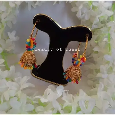 Picture of New Sty Good Looking Ear Ring For Girls - Jewellery For Women - Gold