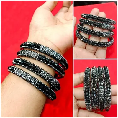 Picture of Unique Design  Bangles for women - Bracelet For Women - Black