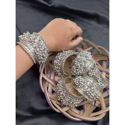 Picture of Girls Stylish Fashionable Design Bracelet Full Set - Bracelet For Women - Silver