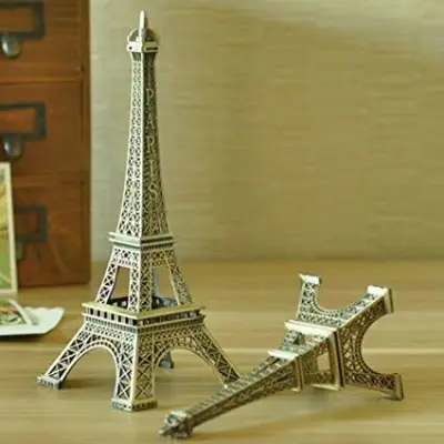 Picture of Collectible Metal & Crystal Taj Mahal Showpiece, Medium, Multicolour - gift box - Multicolor