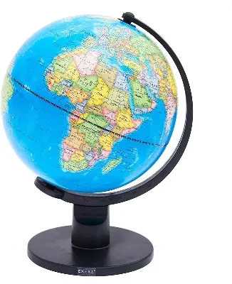 Picture of 22 cm Blue Ocean World Globe Map With Swivel Stand Geography Educational Toy Gif - Green