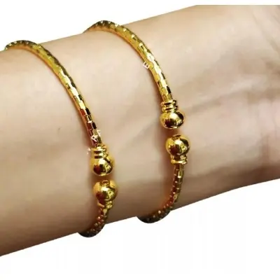 Picture of Silver Colour  Fashionable Bangles for women -2 pesc - Gold
