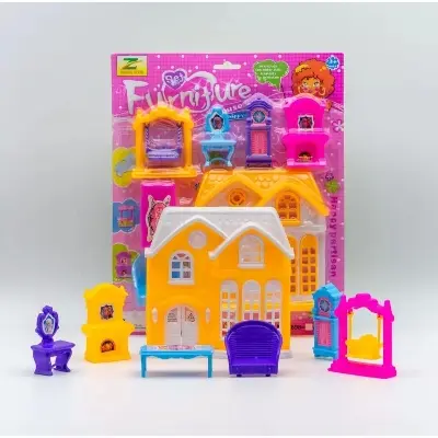 Picture of Dream House Happy Family Housewares Play Set For Kids - Doll - Multicolor