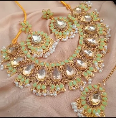 Picture of New Glam Afghani Colourful Meena Choker Set For Girls